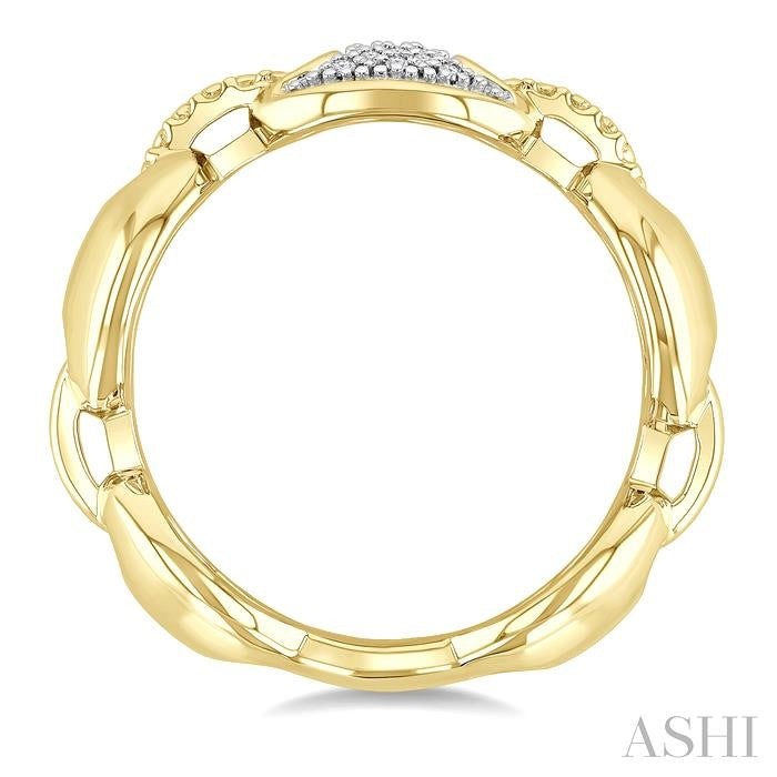 ASHI Gold Vermeil Bold Mariner Link Diamond Fashion Ring 88969PPSSSLRG-GV