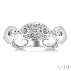 ASHI Silver Bold Mariner Link Diamond Fashion Ring 88969PPSSSLRG
