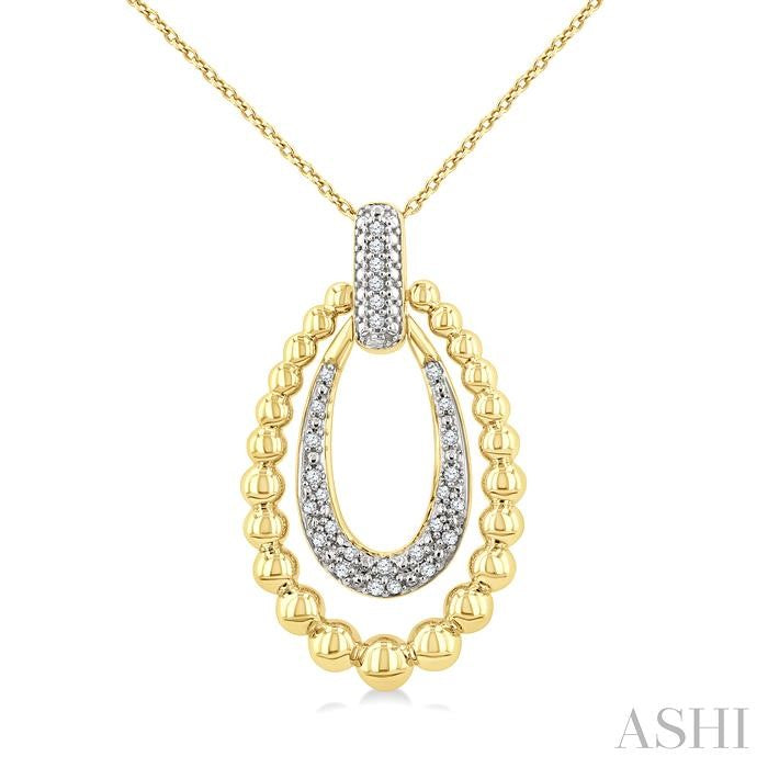 ASHI Gold Vermeil Bold Bead Diamond Fashion Pendant 88978PPSSSLPD-GV