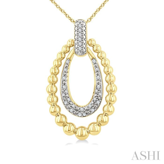 ASHI Gold Vermeil Bold Bead Diamond Fashion Pendant 88978PPSSSLPD-GV