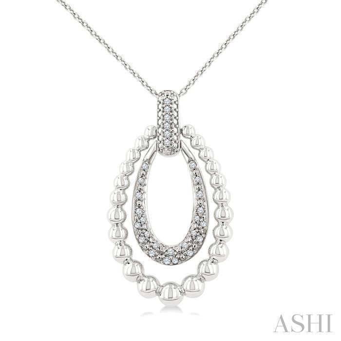 ASHI Silver Bold Bead Diamond Fashion Pendant 88978PPSSSLPD