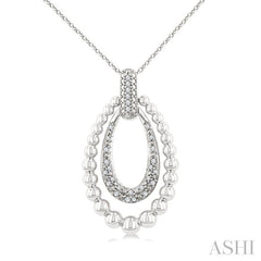 ASHI Silver Bold Bead Diamond Fashion Pendant 88978PPSSSLPD