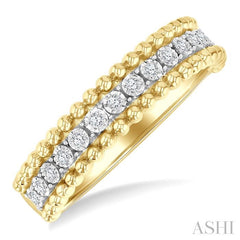 ASHI Gold Vermeil Bold Bead Diamond Fashion Band 88988PPSSSLRG-GV