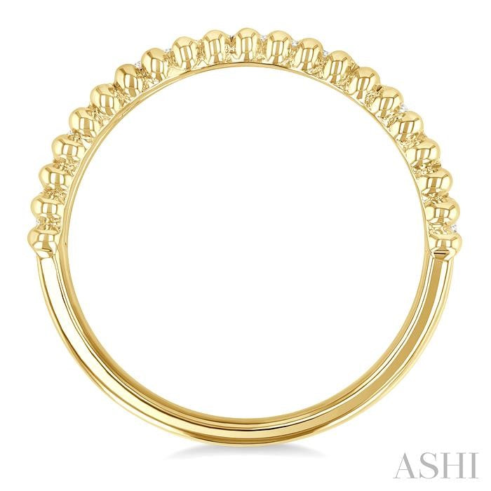 ASHI Gold Vermeil Bold Bead Diamond Fashion Band 88988PPSSSLRG-GV