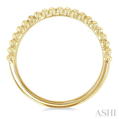 ASHI Gold Vermeil Bold Bead Diamond Fashion Band 88988PPSSSLRG-GV