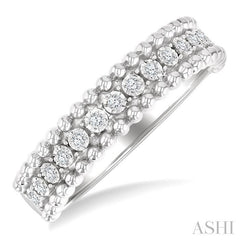 ASHI Silver Bold Bead Diamond Fashion Band 88988PPSSSLRG