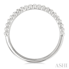 ASHI Silver Bold Bead Diamond Fashion Band 88988PPSSSLRG