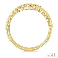 ASHI Gold Vermeil Bold Bead Diamond Fashion Band 88998PPSSSLRG-GV