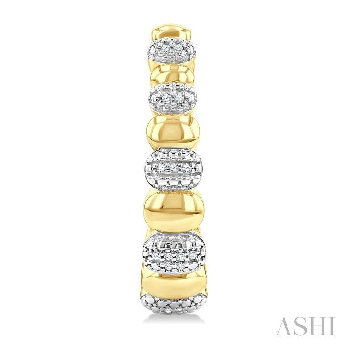 ASHI Gold Vermeil Bold Diamond Hoop Fashion Earrings 89018PPSSSLER-GV