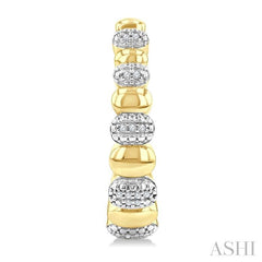 ASHI Gold Vermeil Bold Diamond Hoop Fashion Earrings 89018PPSSSLER-GV