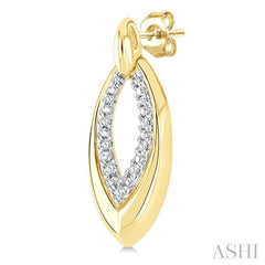 ASHI Gold Vermeil Bold Marquise Shape Diamond Fashion Earrings 89028PPSSSLER-GV