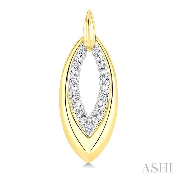 ASHI Gold Vermeil Bold Marquise Shape Diamond Fashion Earrings 89028PPSSSLER-GV