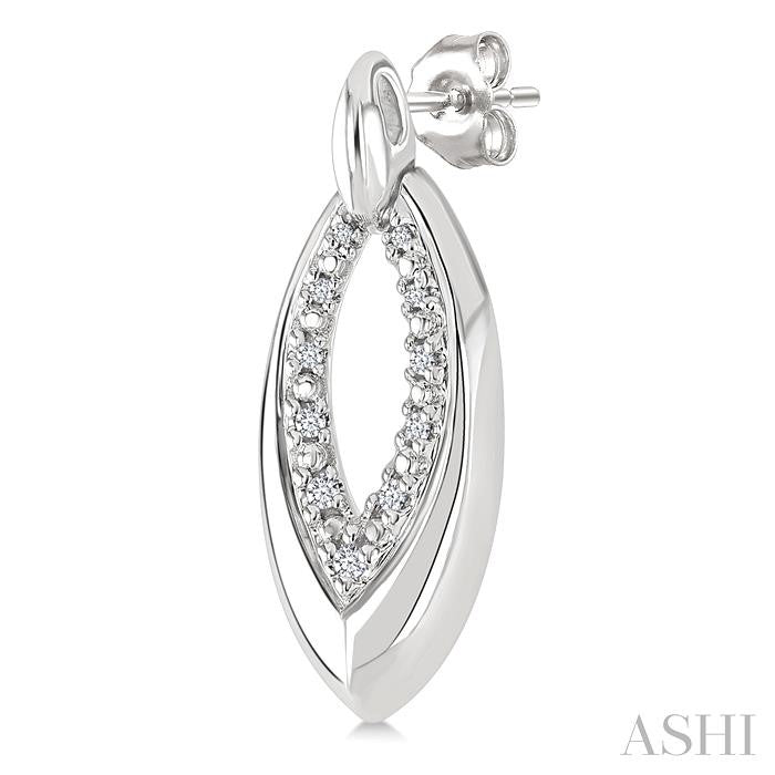 ASHI Silver Bold Marquise Shape Diamond Fashion Earrings 89028PPSSSLER