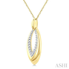ASHI Gold Vermeil Bold Marquise Shape Diamond Fashion Pendant 89028PPSSSLPD-GV