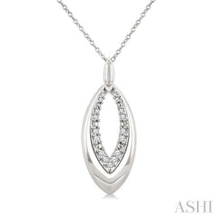 ASHI Silver Bold Marquise Shape Diamond Fashion Pendant 89028PPSSSLPD