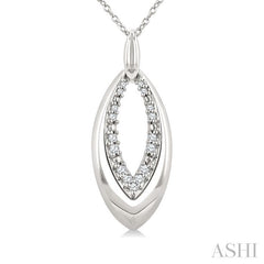 ASHI Silver Bold Marquise Shape Diamond Fashion Pendant 89028PPSSSLPD