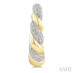 ASHI Gold Vermeil Bold Rope Diamond Fashion Earrings 89078PPSSSLER-GV