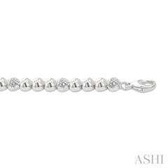 ASHI Silver Bold Bead Diamond Fashion Bracelet 89097PPSSSLTB-0.20