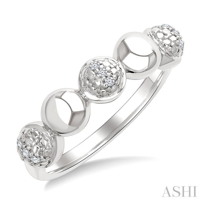 ASHI Silver Bold Bead Diamond Fashion Ring 89099PPSSSLRG