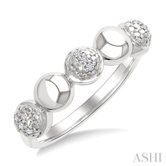 ASHI Silver Bold Bead Diamond Fashion Ring 89099PPSSSLRG