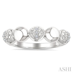 ASHI Silver Bold Bead Diamond Fashion Ring 89099PPSSSLRG