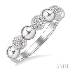 ASHI Silver Bold Bead Diamond Fashion Ring 89199PPSSSLRG