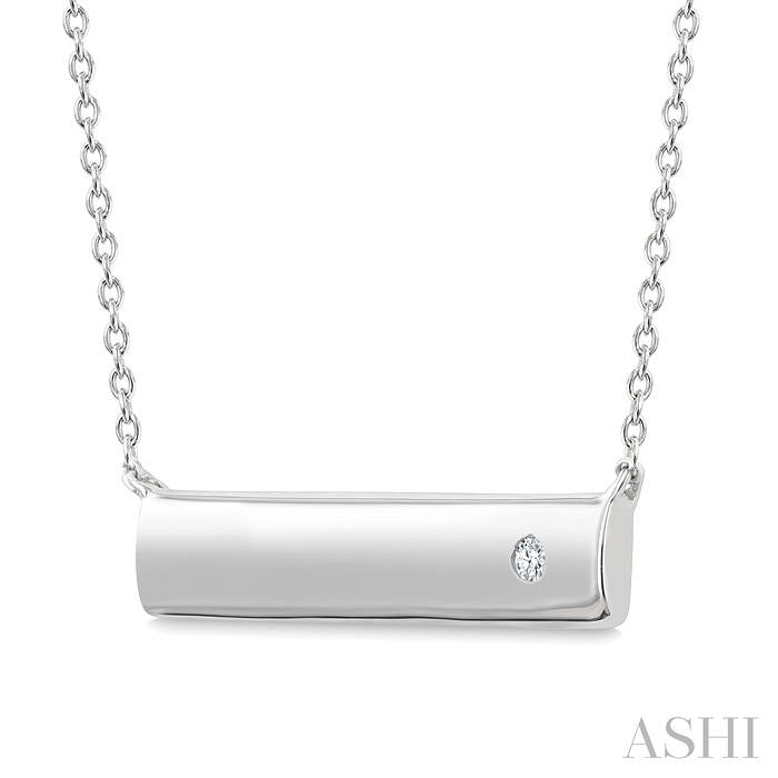 ASHI Silver Bar Diamond Fashion Pendant 891A9PPSGSLPD