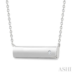ASHI Silver Bar Diamond Fashion Pendant 891A9PPSGSLPD