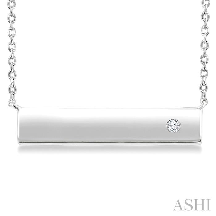 ASHI Silver Bar Diamond Fashion Pendant 891A9PPSGSLPD