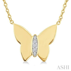 ASHI Gold Vermeil Butterfly Diamond Fashion Pendant 894A9PPSSSLPD-GV