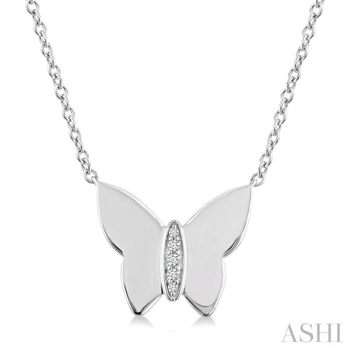 ASHI Silver Butterfly Diamond Fashion Pendant 894A9PPSSSLPD