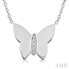 ASHI Silver Butterfly Diamond Fashion Pendant 894A9PPSSSLPD