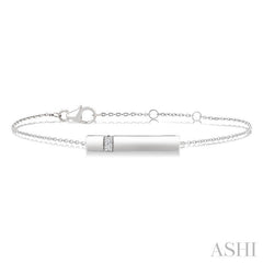 ASHI Silver Bar Diamond Fashion Chain Bracelet 895A9PPSGSLTB