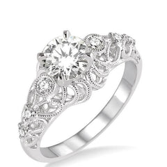 Parkplace Jewelers Round Shape Semi-Mount Diamond Engagement Ring 20868PPFHWG-SM