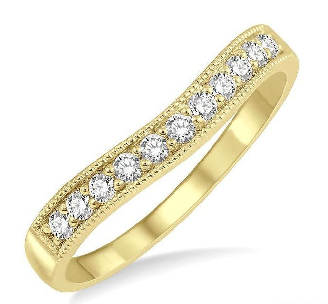 Parkplace Jewelers Curved Diamond Wedding Band 30366PPFGYG