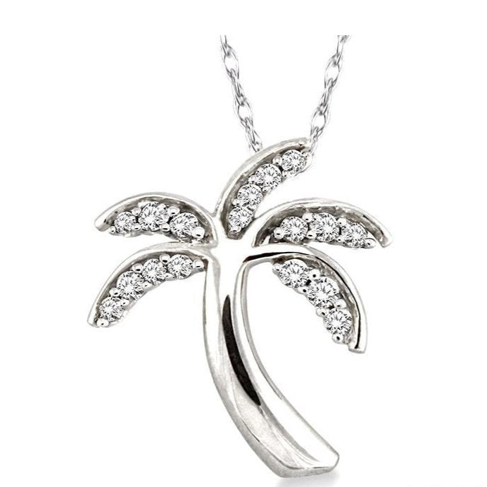 Parkplace Jewelers Palm Tree Diamond Fashion Pendant 63798PPFSPDWG