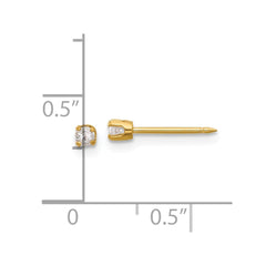 8E Inverness 14K Polished .10ct Diamond Post Earrings