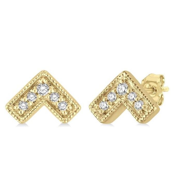 Parkplace Jewelers Chevron Petite Diamond Fashion Earrings 649B9PPTSERYG