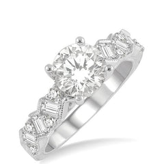 Parkplace Jewelers Round Shape Semi-Mount Scatter Diamond Engagement Ring 201K3PPFHWG-SM