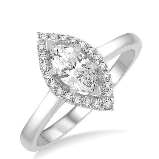 Parkplace Jewelers Marquise Shape Halo Diamond Engagement Ring 254M3PPFHWG-LE