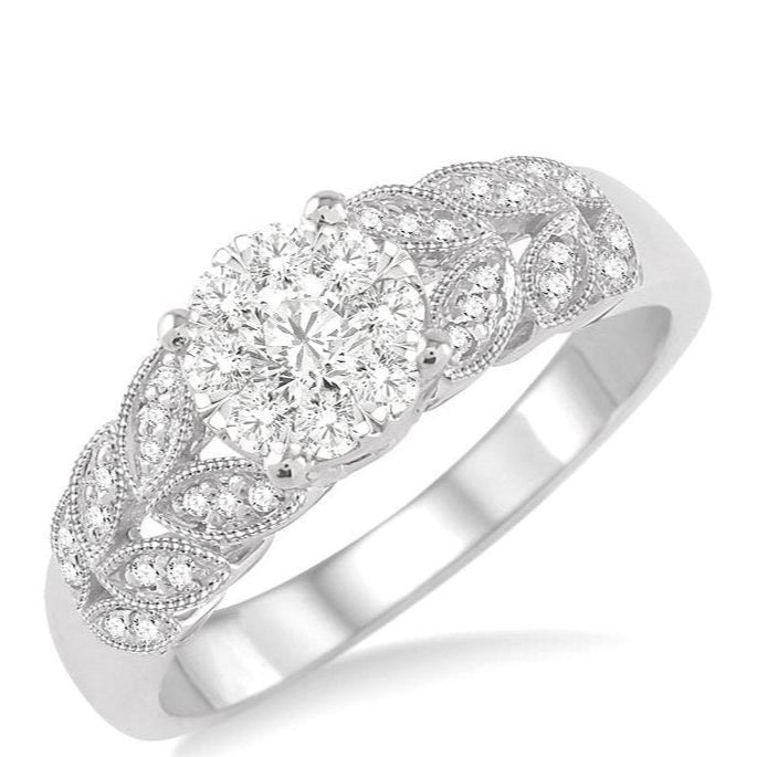 Parkplace Jewelers Round Shape Lovebright Diamond Ring 34145PPTNWG