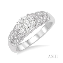 ASHI Round Shape Lovebright Diamond Ring 34145PPTNWG