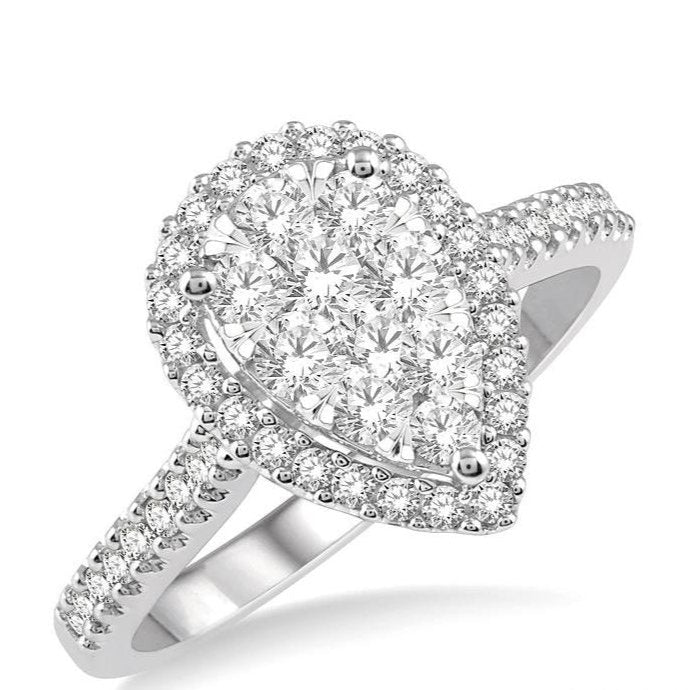 Parkplace Jewelers Pear Shape Halo Lovebright Essential Diamond Engagement Ring 126F2PPFVWP