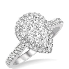 Parkplace Jewelers Pear Shape Halo Lovebright Essential Diamond Engagement Ring 126F2PPFVWP
