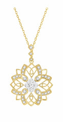 Parkplace Jewelers Lovebright Floral Lattice Diamond Pendant 924B3PPFGPDYW