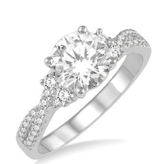 Parkplace Jewelers Round Shape Semi-Mount Diamond Engagement Ring 227G5PPFVWG-SM
