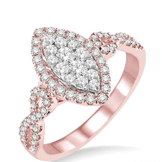 Parkplace Jewelers Marquise Shape Halo Lovebright Diamond Engagement Ring 13512PPFVPW