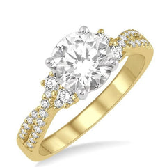 Parkplace Jewelers Round Shape Semi-Mount Diamond Engagement Ring 227G5PPFVYW-SM