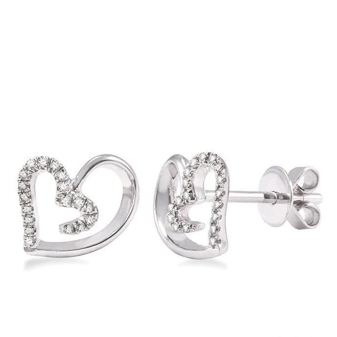 Parkplace Jewelers Heart Shape Diamond Fashion Earrings 93688PPTXERWG