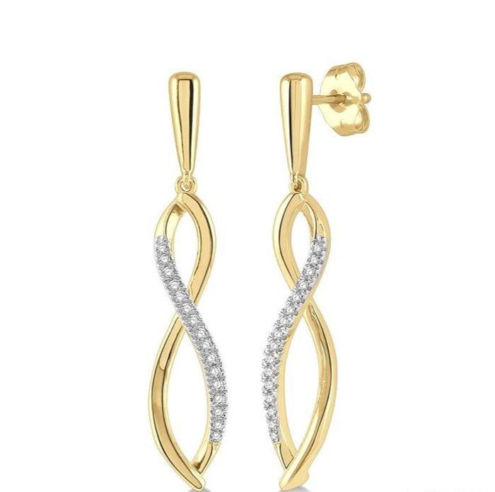 Parkplace Jewelers Infinity Diamond Fashion Long Earrings 684D8PPTSERYG
